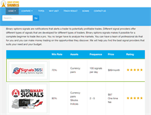 Tablet Screenshot of binaryoptionssignals.com